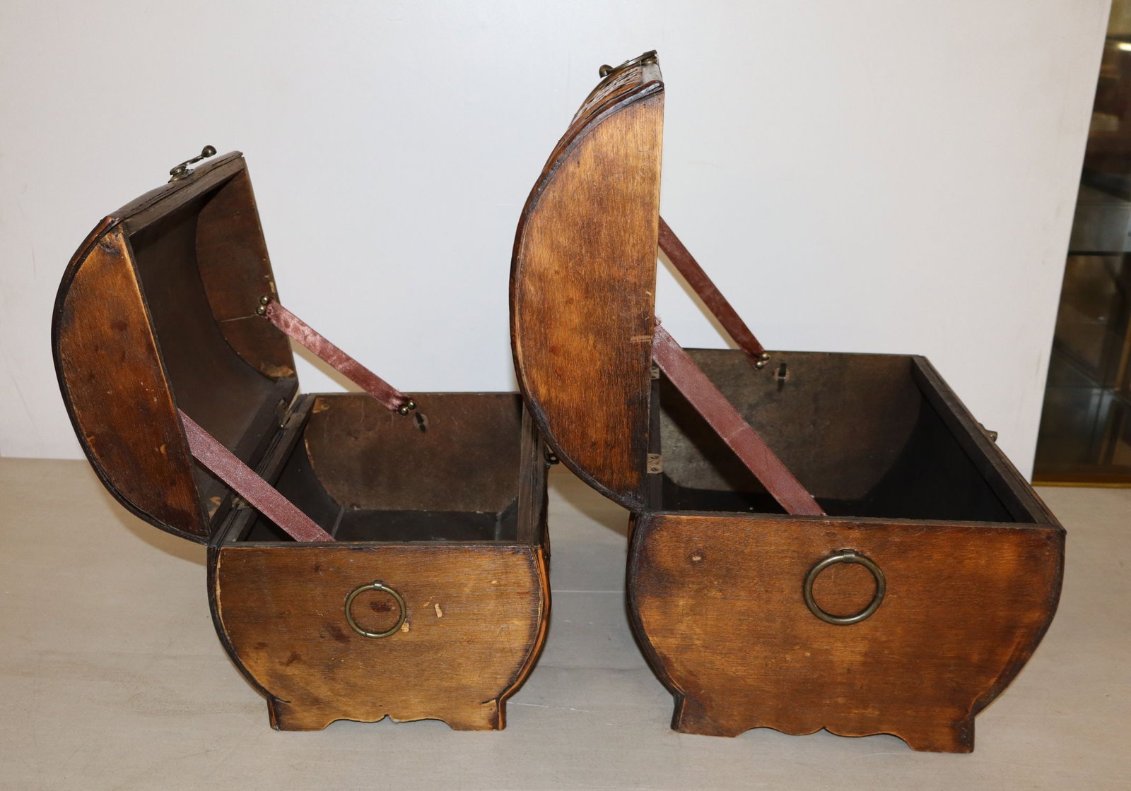 Set stackable decorative wicker storage trunks - 4