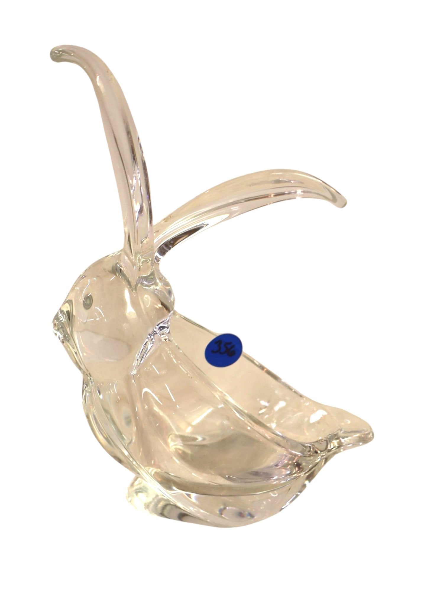 Signed lead crystal rabbit made in France: Signed lead crystal rabbit made in France. 8"h x 6"l x 3"d