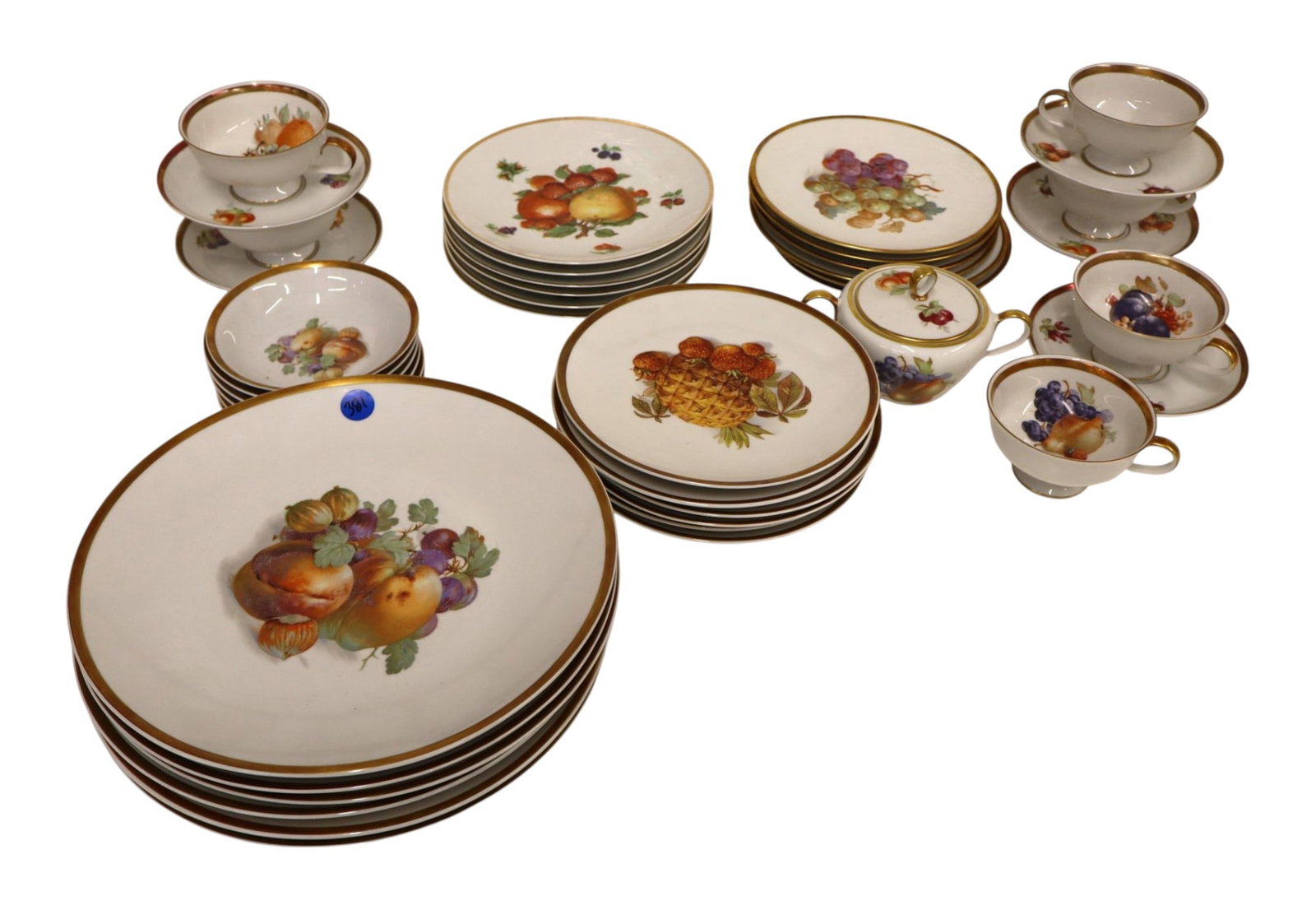44pcs Bavarian china Gump's Orchid Harvest Fruit: 44 pieces of Bavarian china made in Germany Gump's Orchid, Harvest, Fruit patterns and other