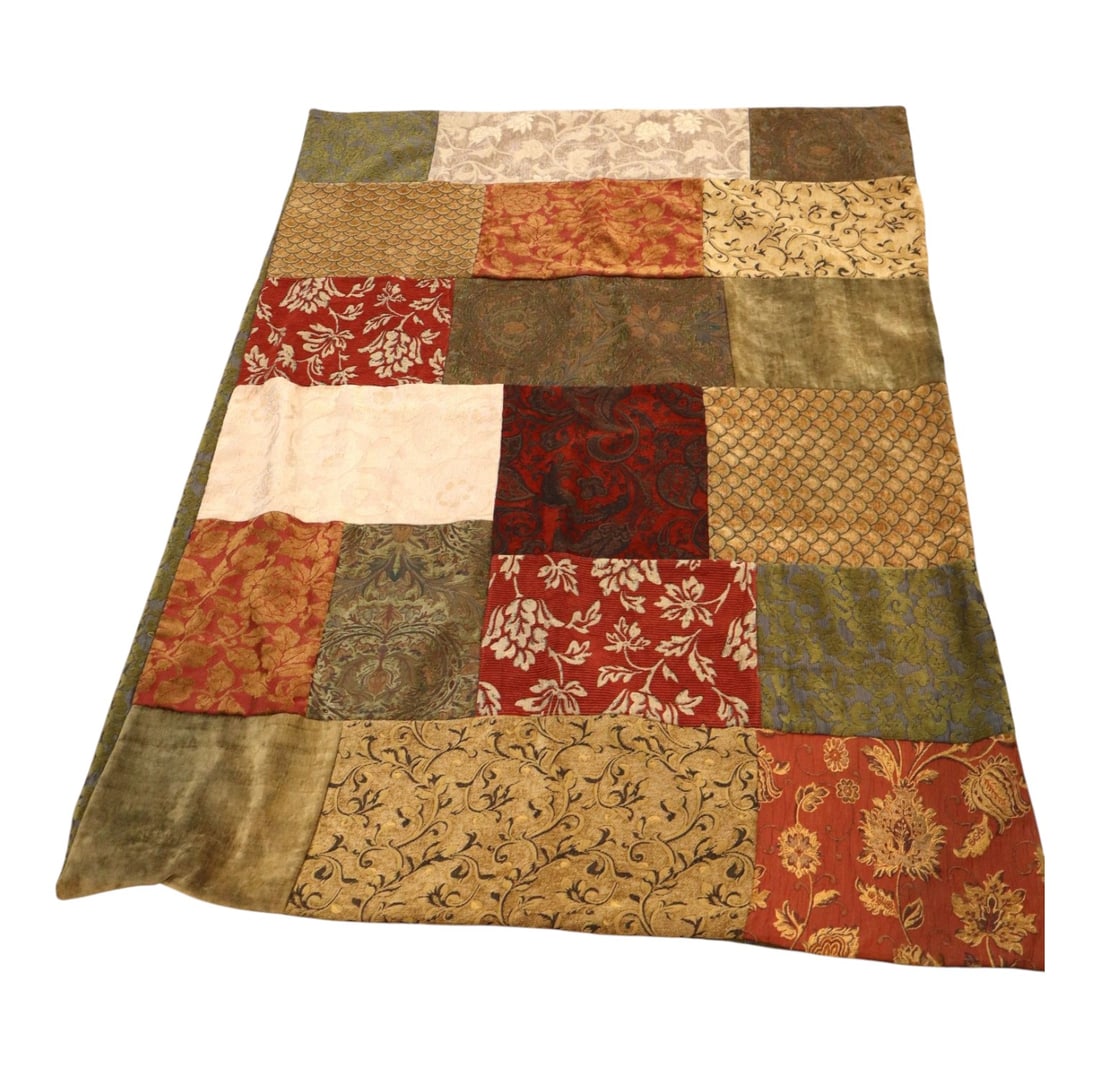 Handmade patchwork 69x 50 coverlet lap blanket (1 of 4)