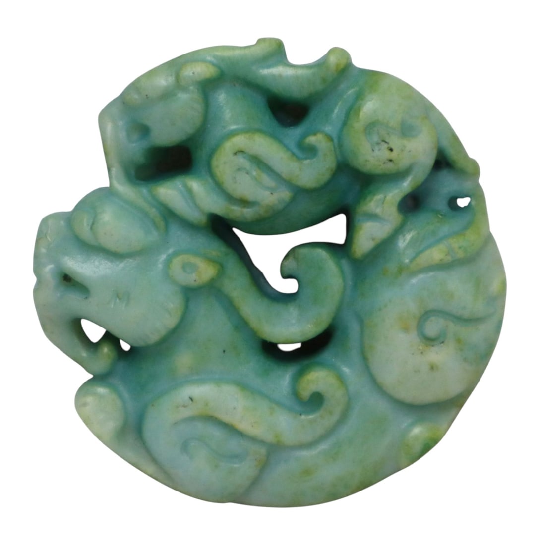 Jade carved dragon lapidary specimen 2" (1 of 3)