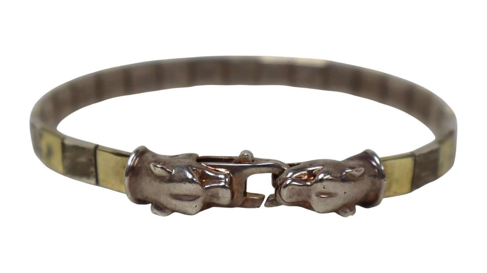 Jaguar 14k gold over SS bracelet 7.5" .53 ozt (1 of 5)