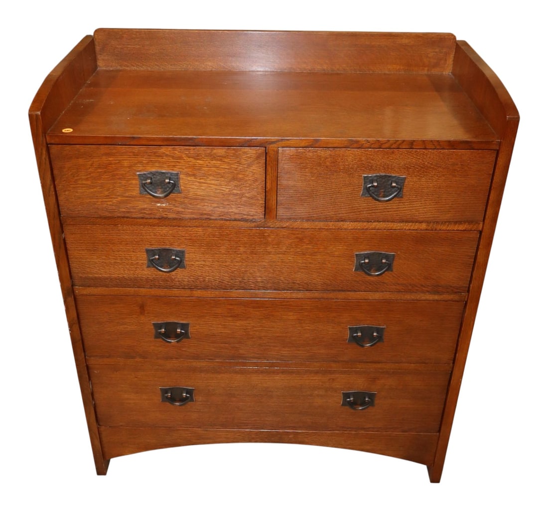 Stickley mission oak 2 over 3 drawer chest (1 of 8)