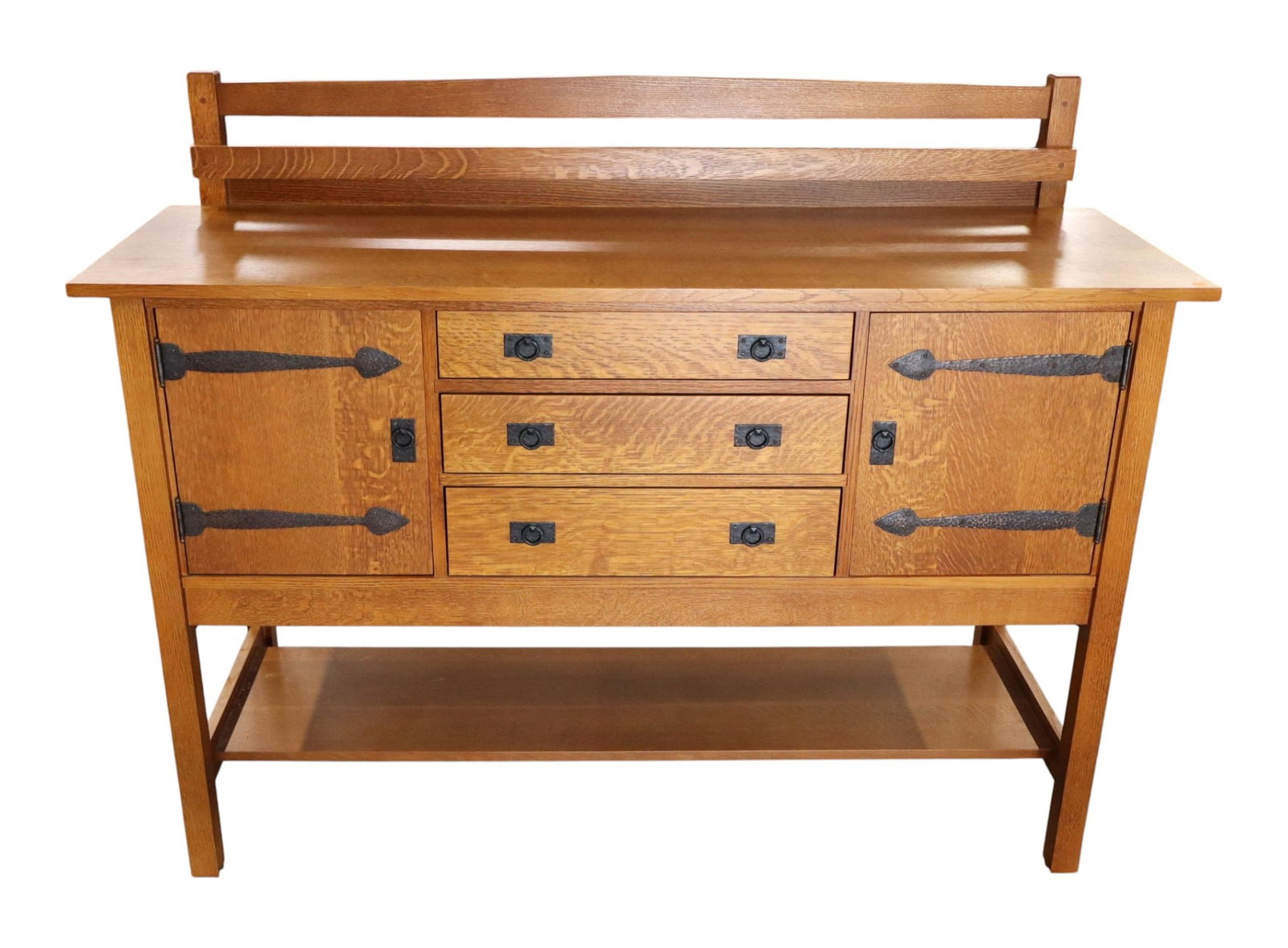 Warren Hile Studio Mission Oak 3-Drawer Buffet (1 of 8)