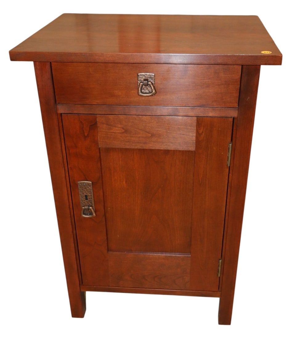 Stickley arts & crafts cherry side cabinet, orig. (1 of 9)
