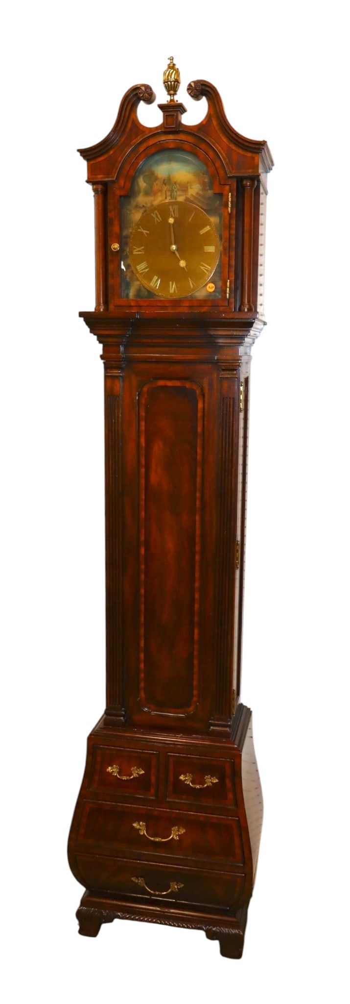 Maitland Smith burl mah & banded grandfather clock (1 of 13)