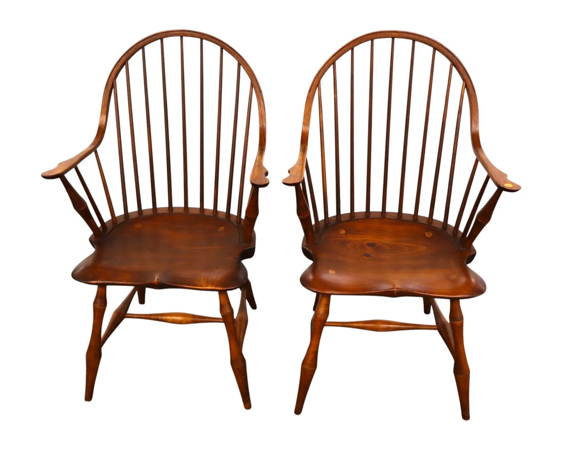 Pair of DR Dimes bentwood Windsor arm chairs (1 of 7)