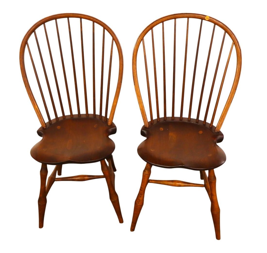 Pair of DR Dimes bentwood Windsor side chairs (1 of 6)