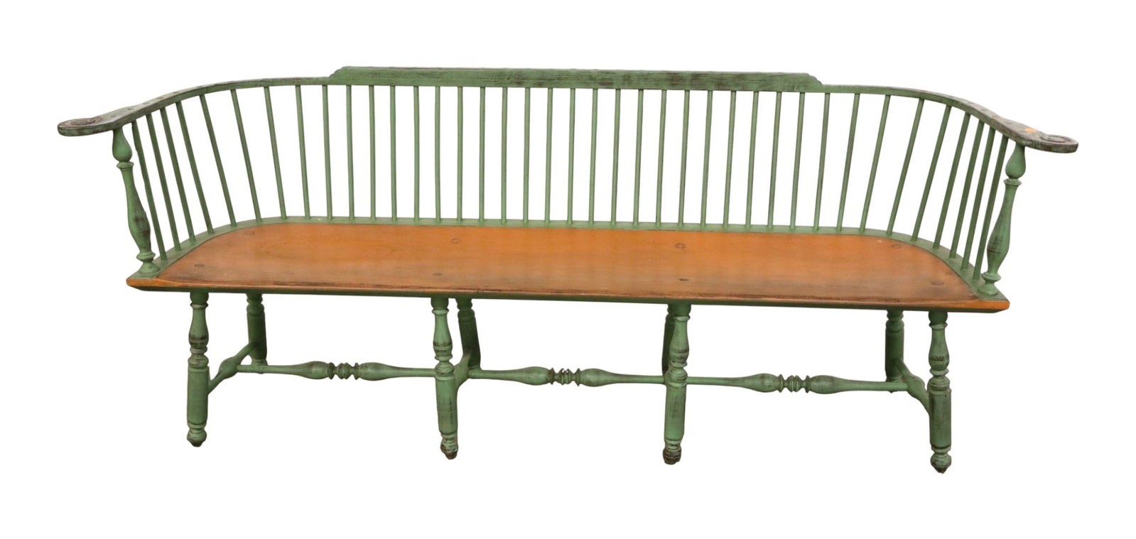 Quality Lawrence Crouse Windsor distressed bench (1 of 7)