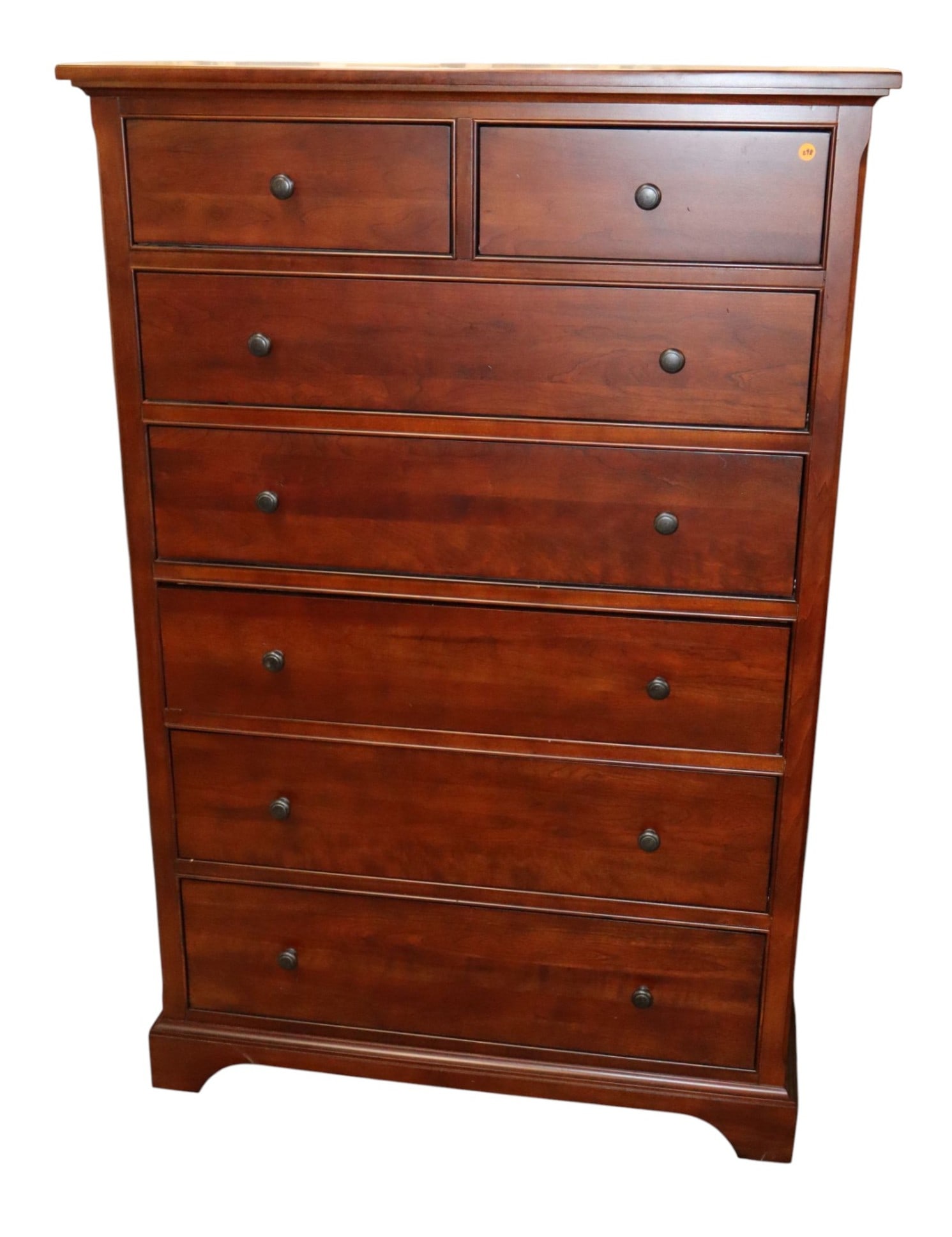 Like NEW cherry 7 drawer contemporary high chest (1 of 6)
