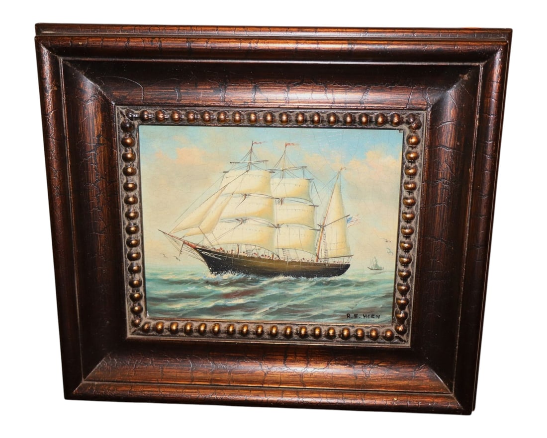 R.E.Horn Clipper Ship Giclee Oil Canvas Framed (1 of 5)