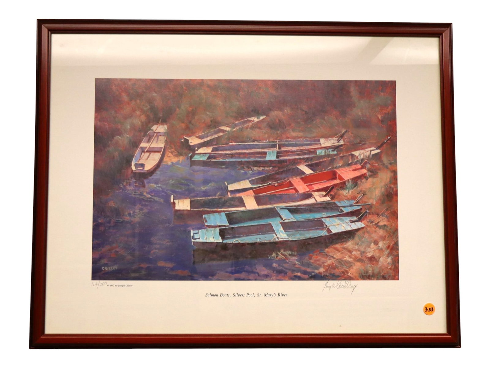 Joseph Crilley Signed Ltd Ed Print Salmon Boats (1 of 5)