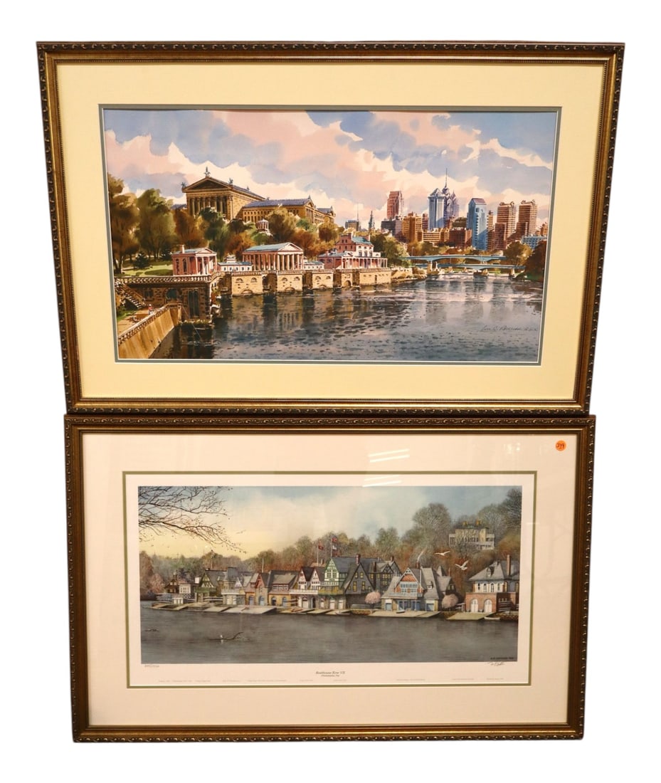 2 Framed Philadelphia Schuylkill River Art Prints (1 of 8)
