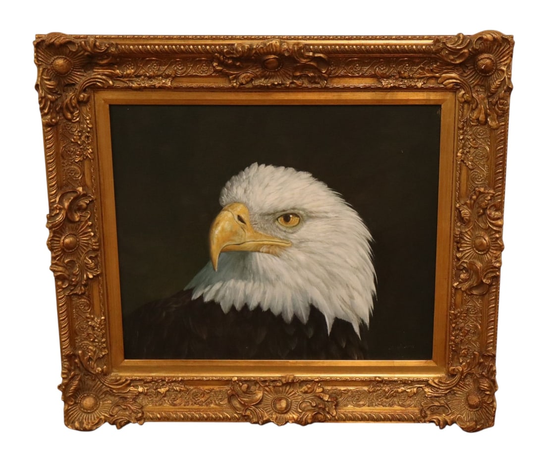 Eagle Bust Framed Canvas Giclee Print S Hearn (1 of 8)