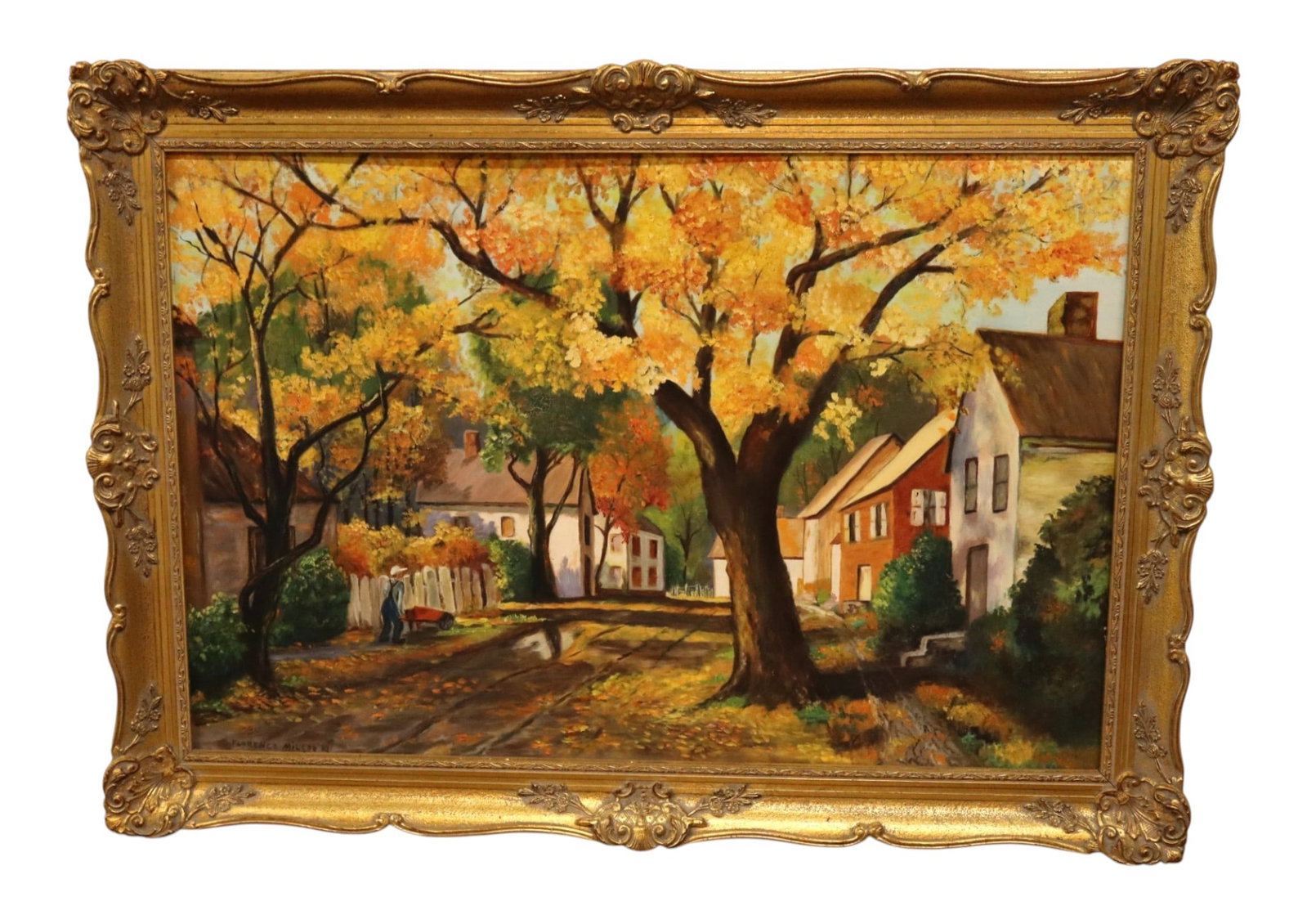 Florence Miller 1962 Autumn Landscape Painting (1 of 7)