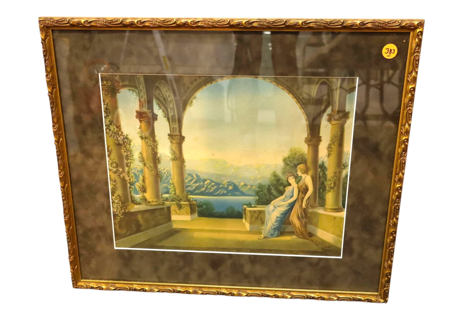 Maxfield Parish style framed print titled Twilight (1 of 4)