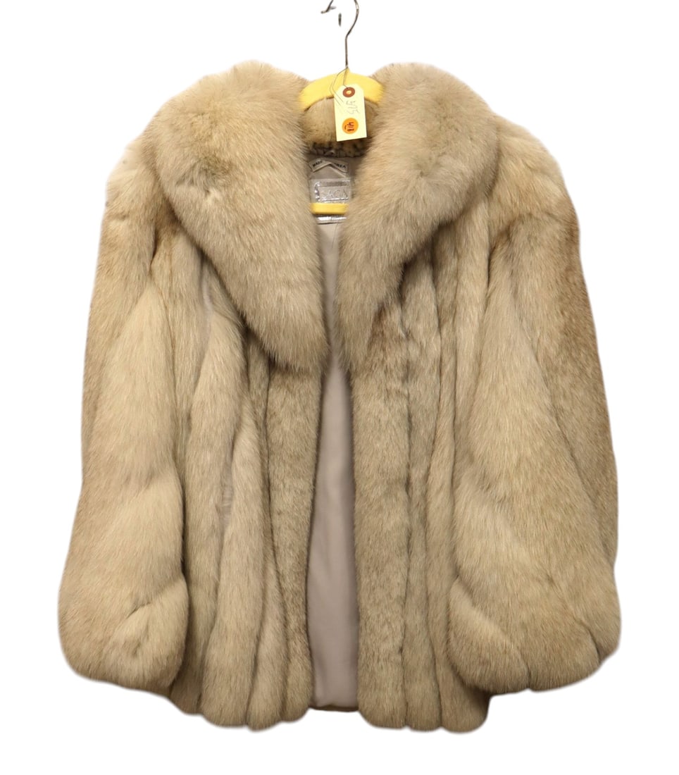 Vintage Saga Fox Blue Fox Fur Jacket Coat Bag (1 of 6)