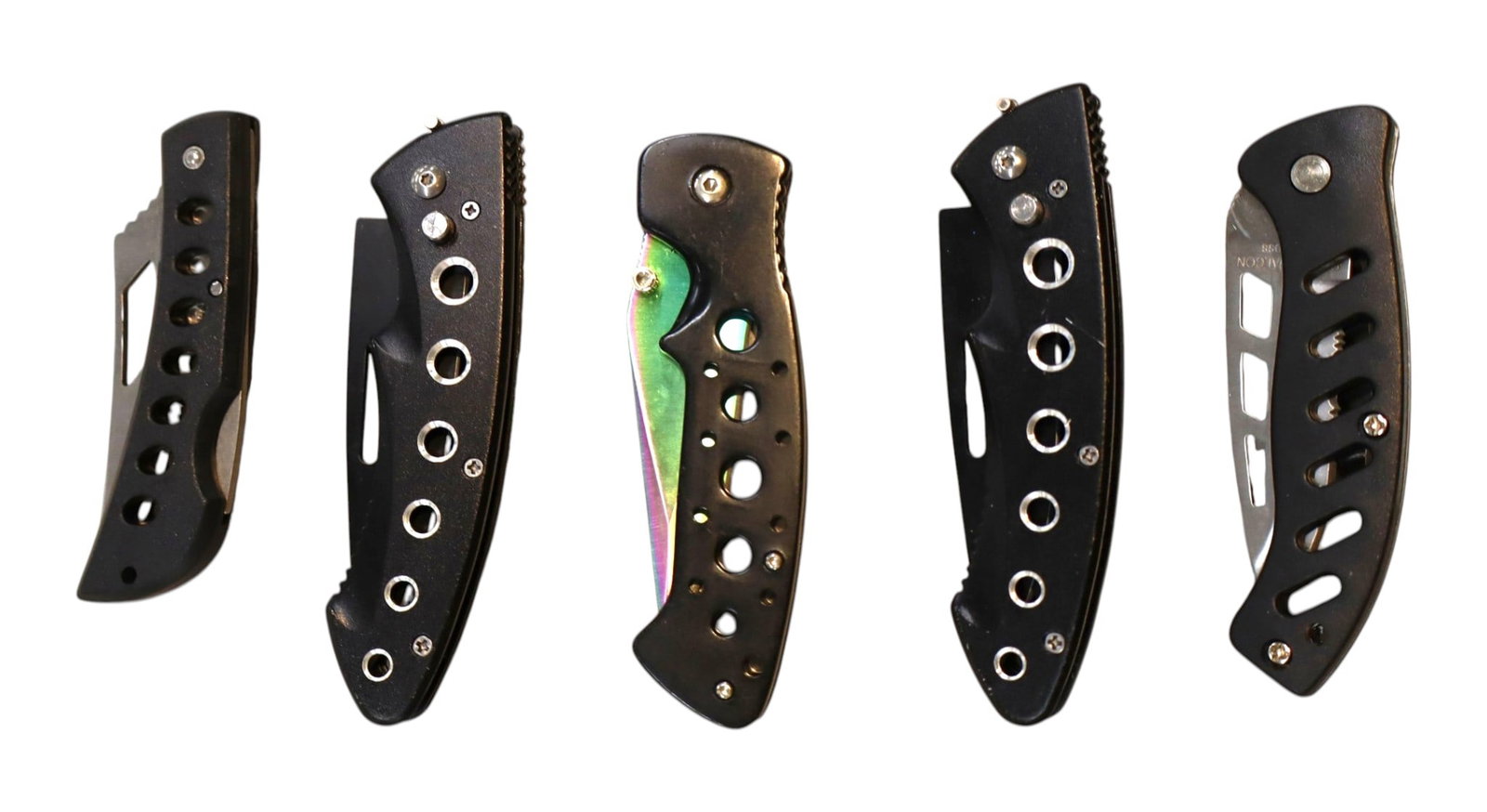 5 folding pocket knives with beltloops (1 of 2)