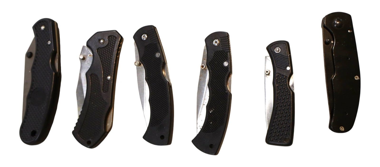 6 folding pocket knives with beltloops (1 of 2)