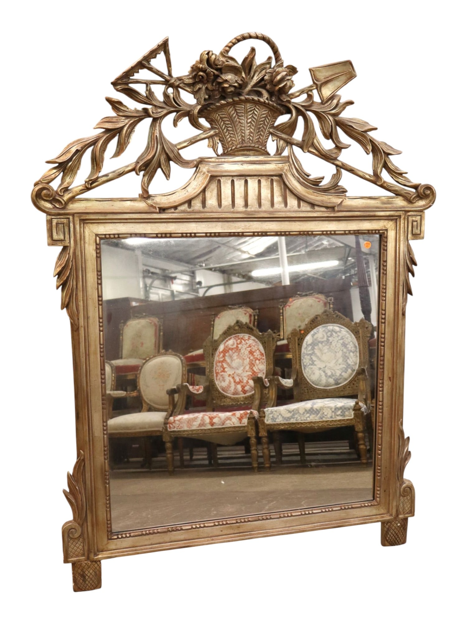 Hand carved wood and ornate decorator mirror (1 of 5)