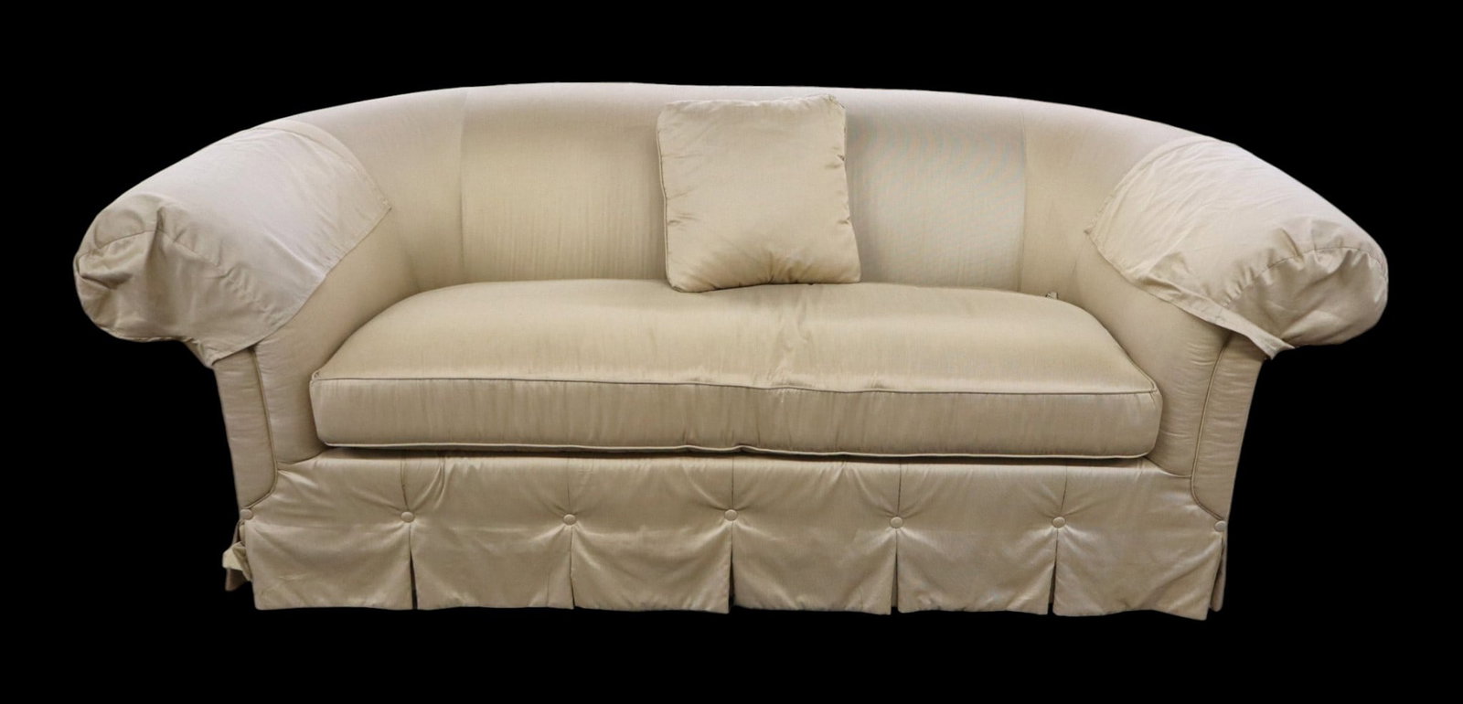 Custom designer upholstered arch back sofa (1 of 5)