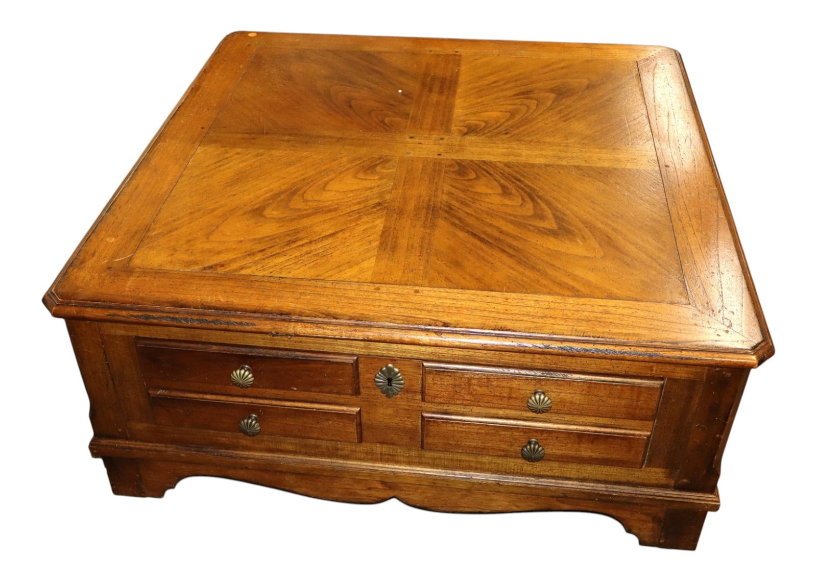 Vintage Hekman country FR 2 drawer coffee table (1 of 5)