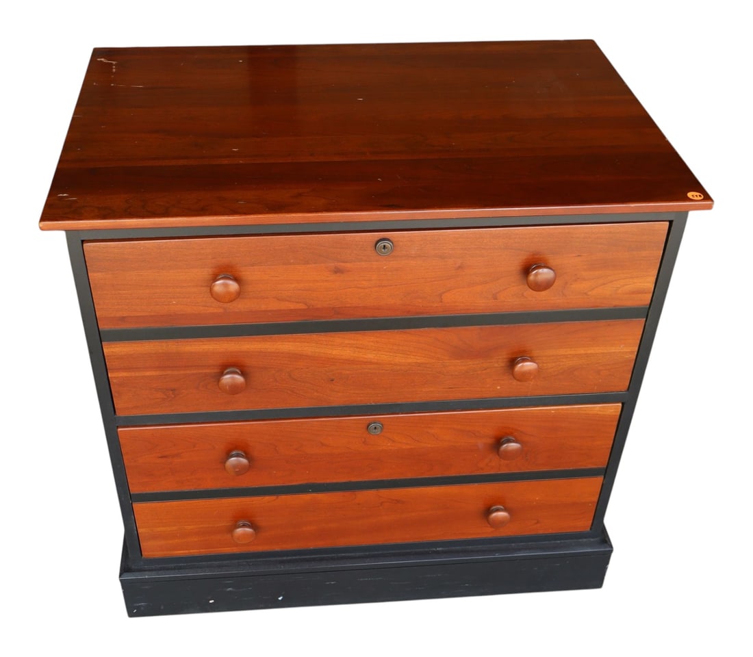 EA cherry black body 2 drawer file cabinet with keys (1 of 4)