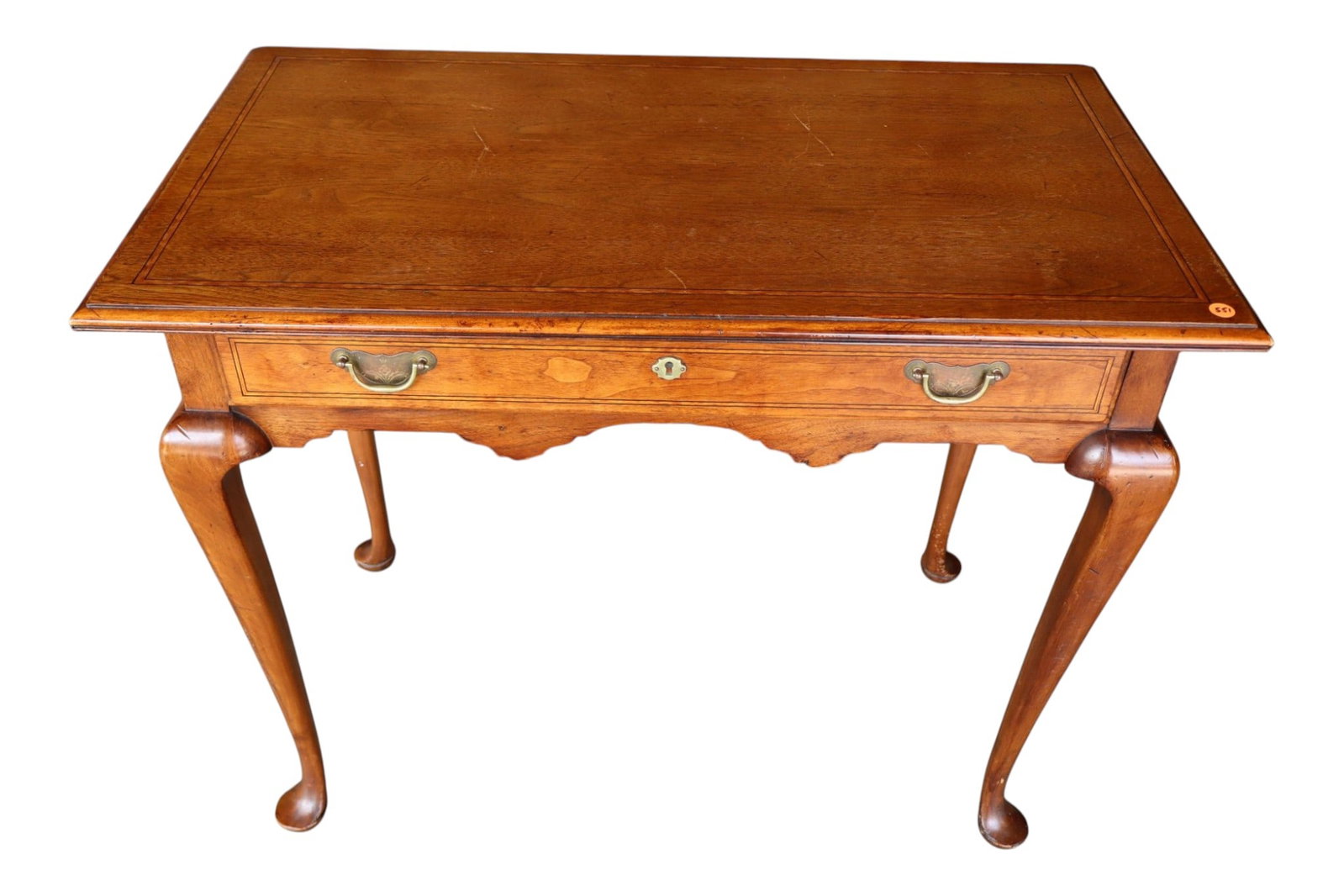 VTG Southhampton mahogany QA inlaid desk (1 of 5)