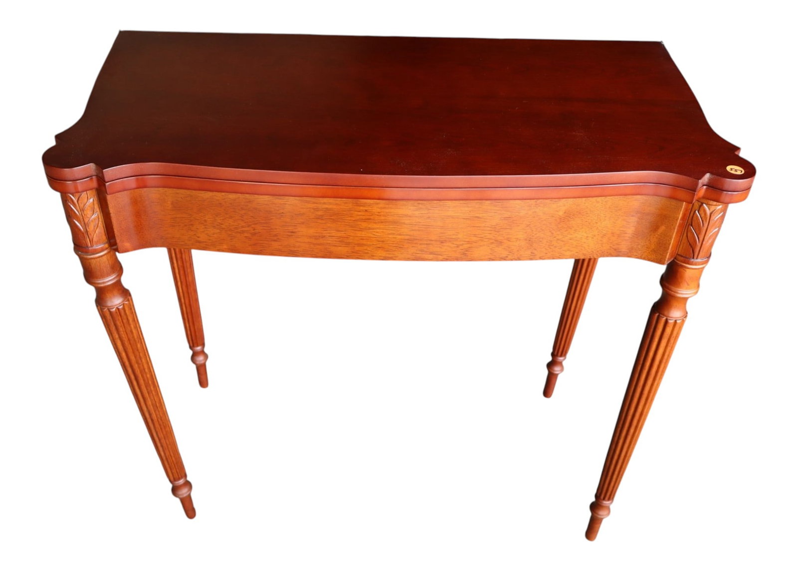 VTG solid cherry Sheraton style slip top game table (1 of 5)
