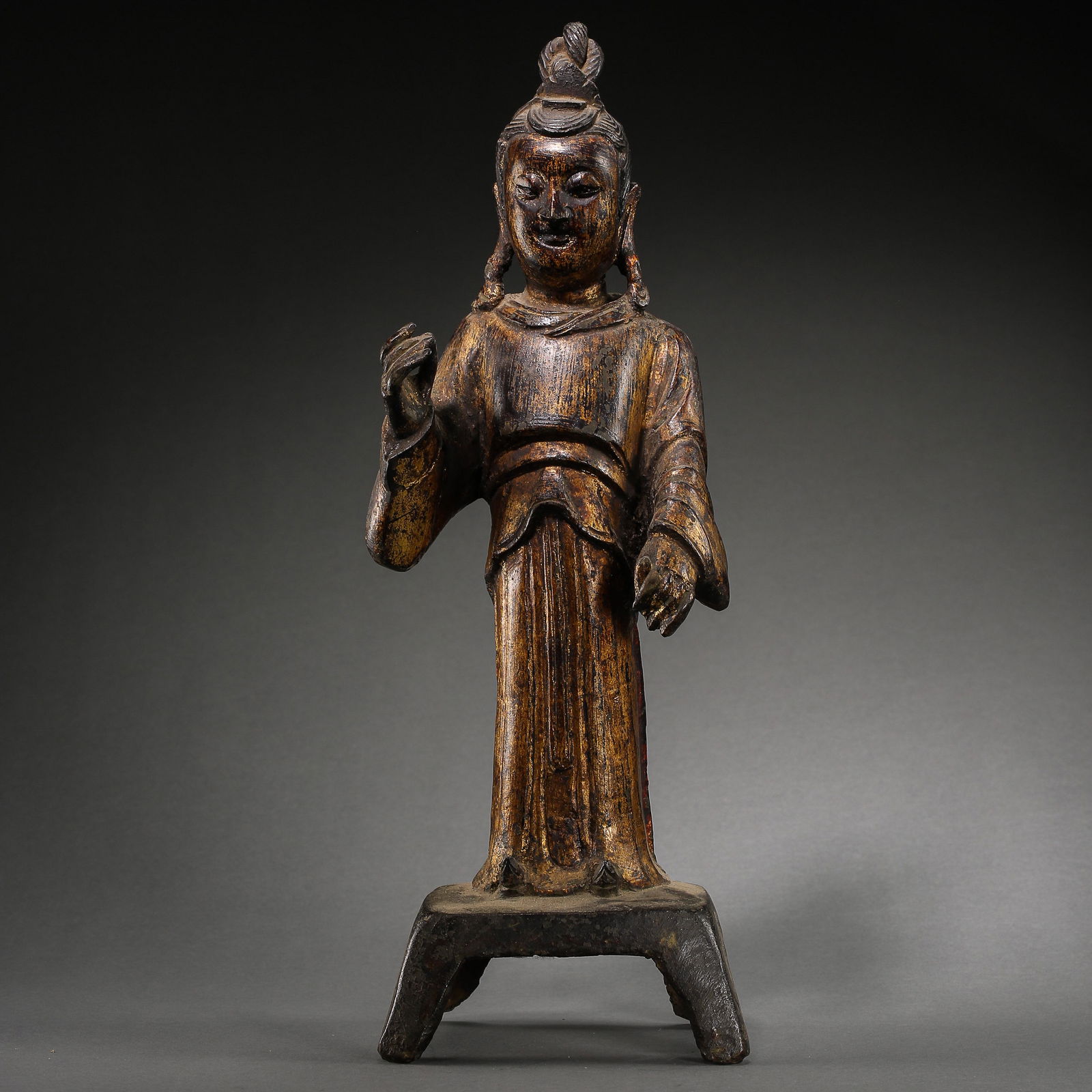 QING DYNASTY, CHINESE COPPER BUDDHA STATUE (1 of 11)
