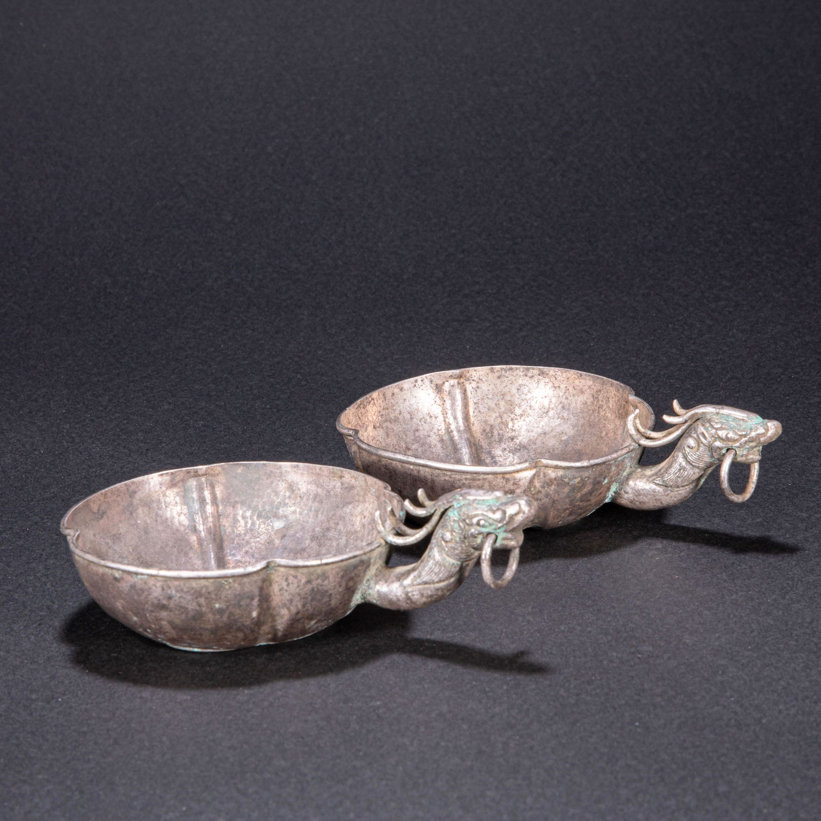A PAIR OF CHINESE SILVER CUPS, LIAO DYNASTY (1 of 9)