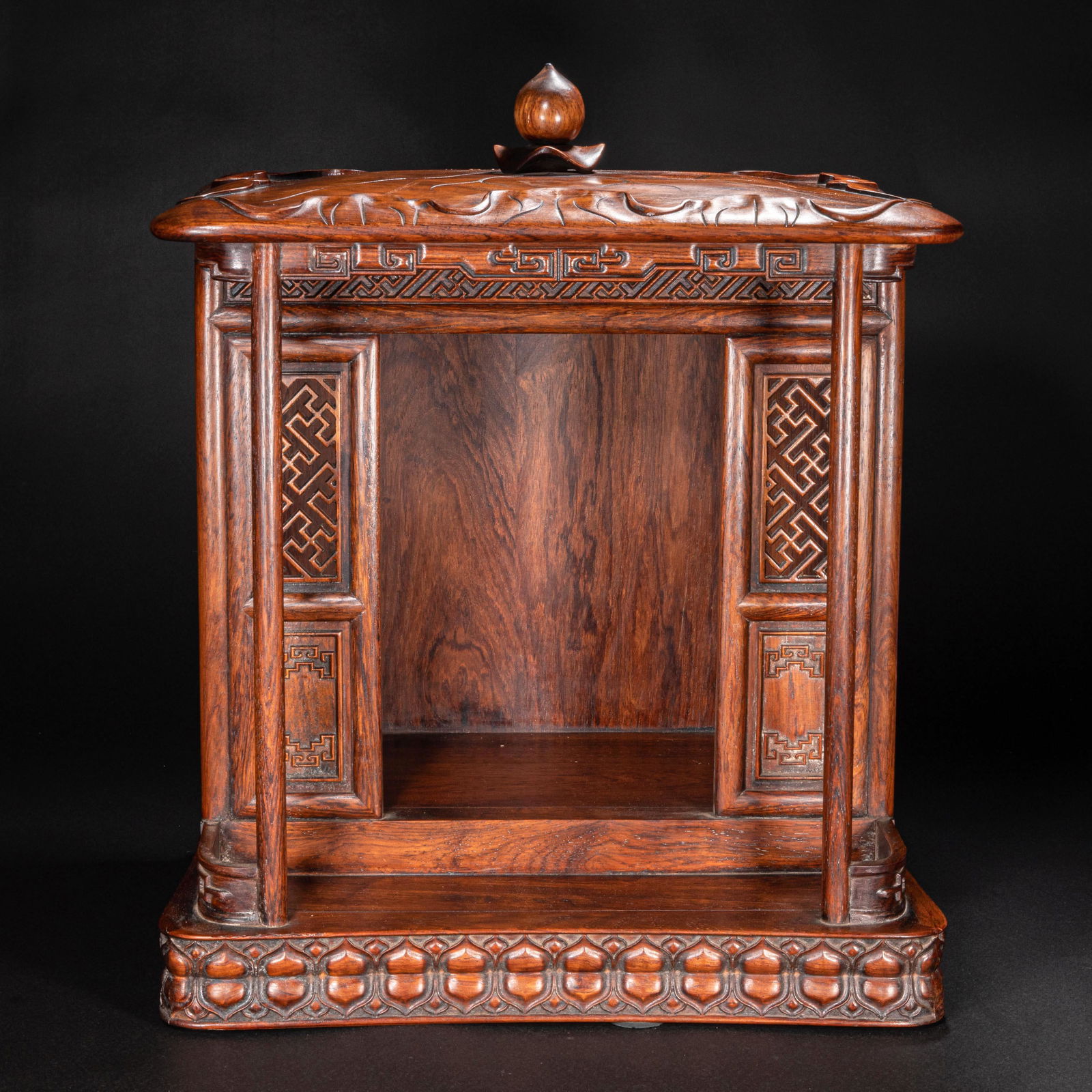 CHINESE YELLOW PEAR WOOD BUDDHIST NICHE, MING DYNASTY (1 of 14)