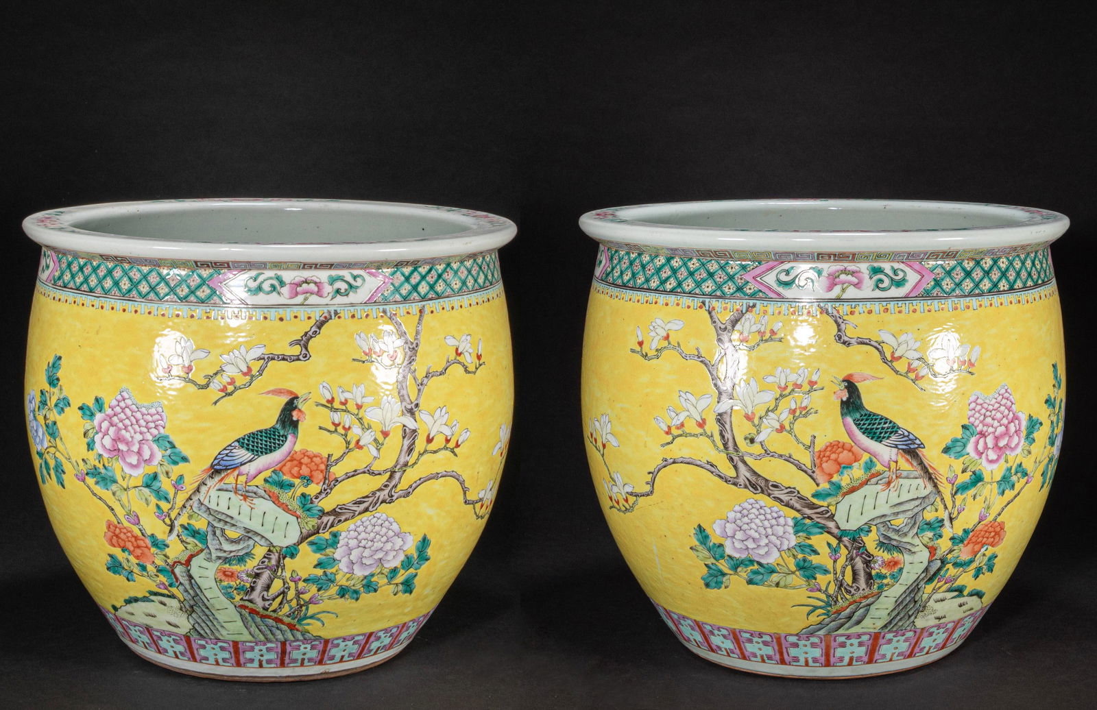 A PAIR OF CHINESE PASTEL ROLLS, QING DYNASTY (1 of 12)