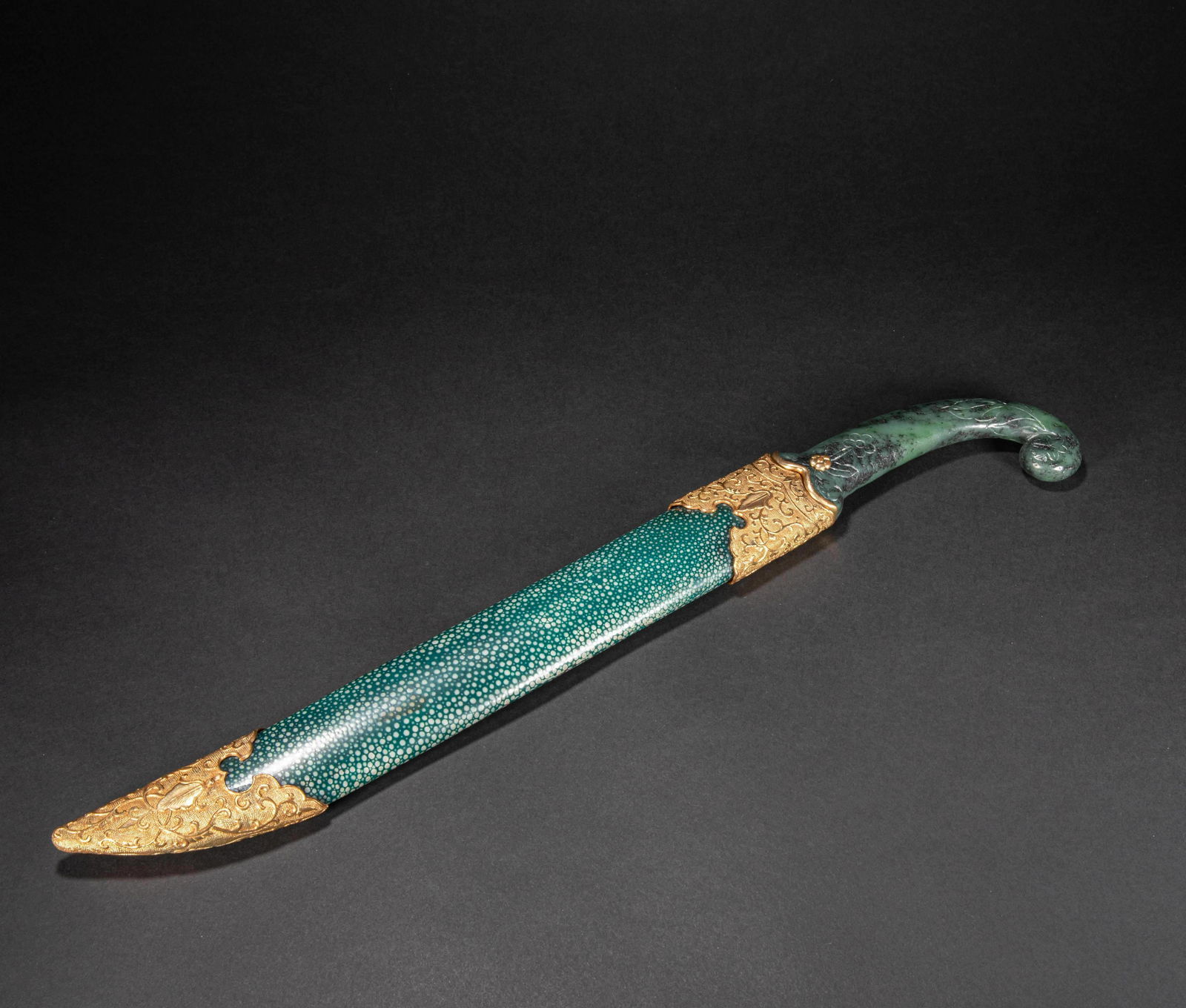 CHINESE KNIFE INLAID WITH GOLD, QING DYNASTY (1 of 15)