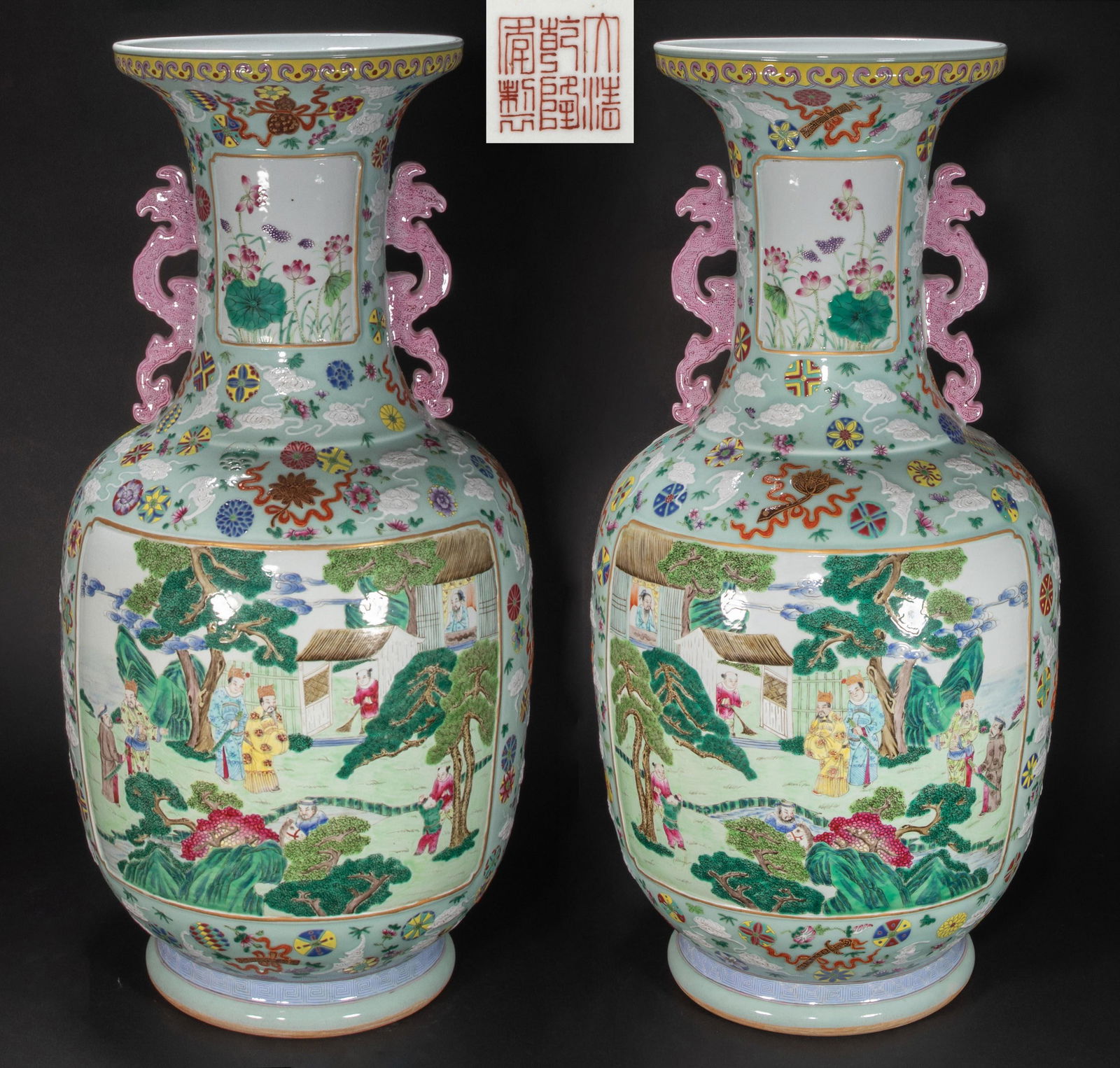 PAIR OF CHINESE PASTEL VASE, QING DYNASTY (1 of 20)
