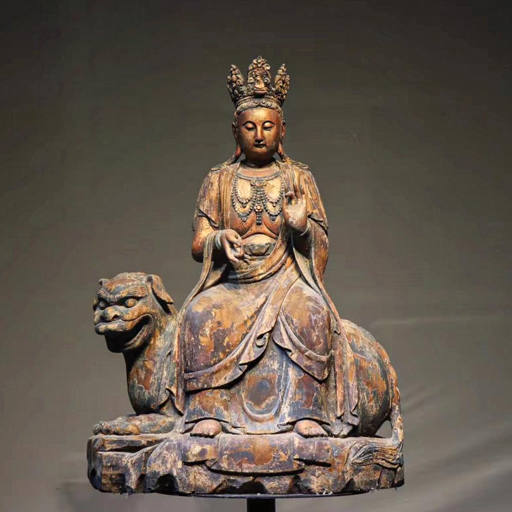 CHINESE NANMU LACQUER GOLD BUDDHA STATUE, MING DYNASTY (1 of 10)