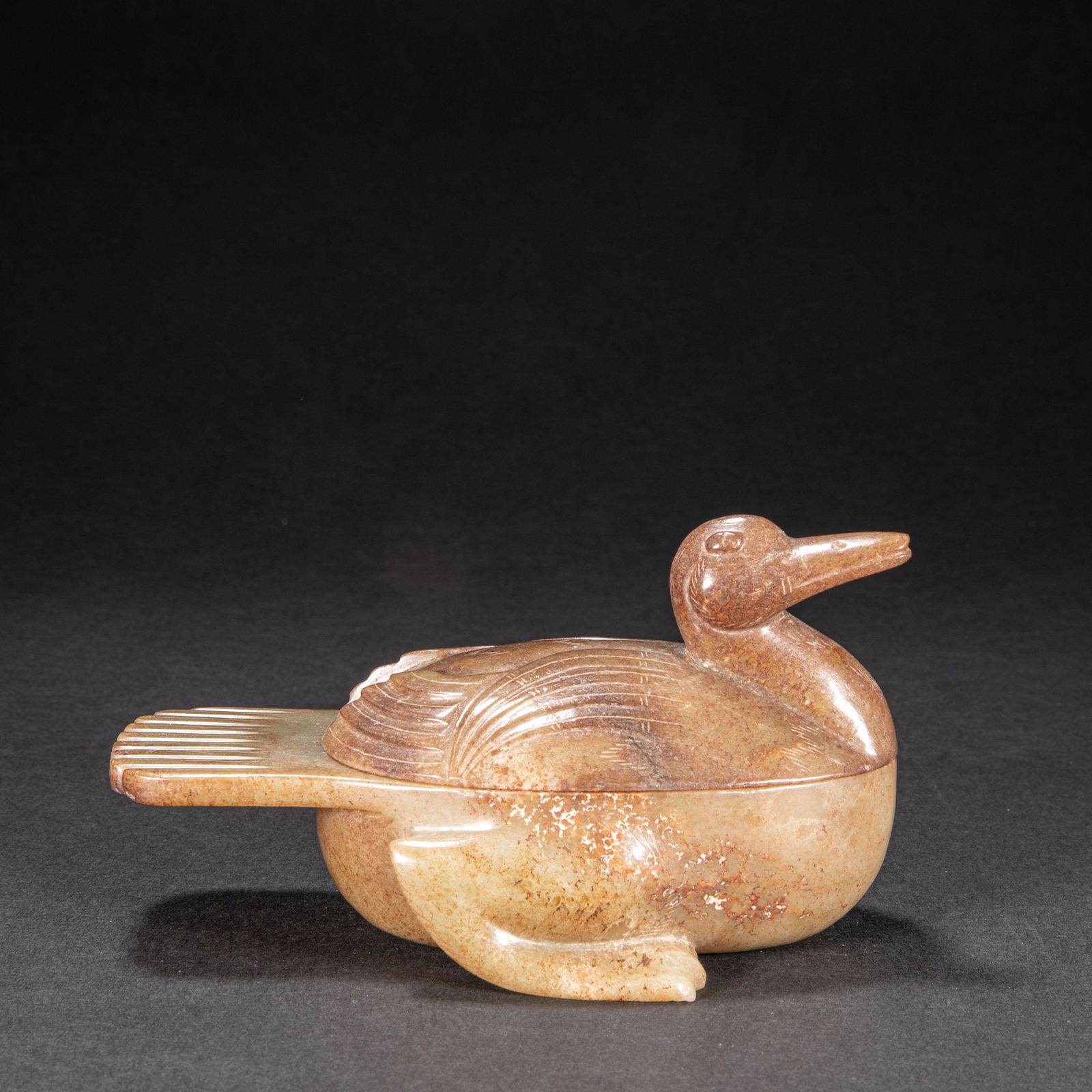 CHINESE HETIAN JADE COMPACT, HAN DYNASTY (1 of 9)