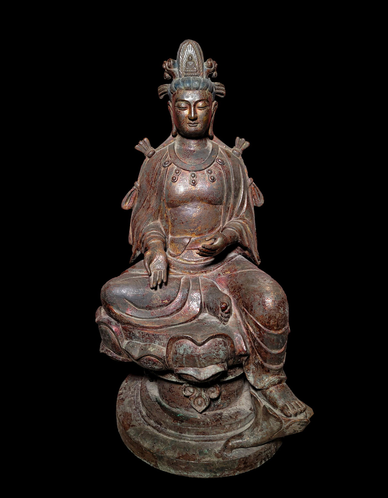 CHINESE BRONZE BUDDHA STATUE, LIAO DYNASTY (1 of 11)