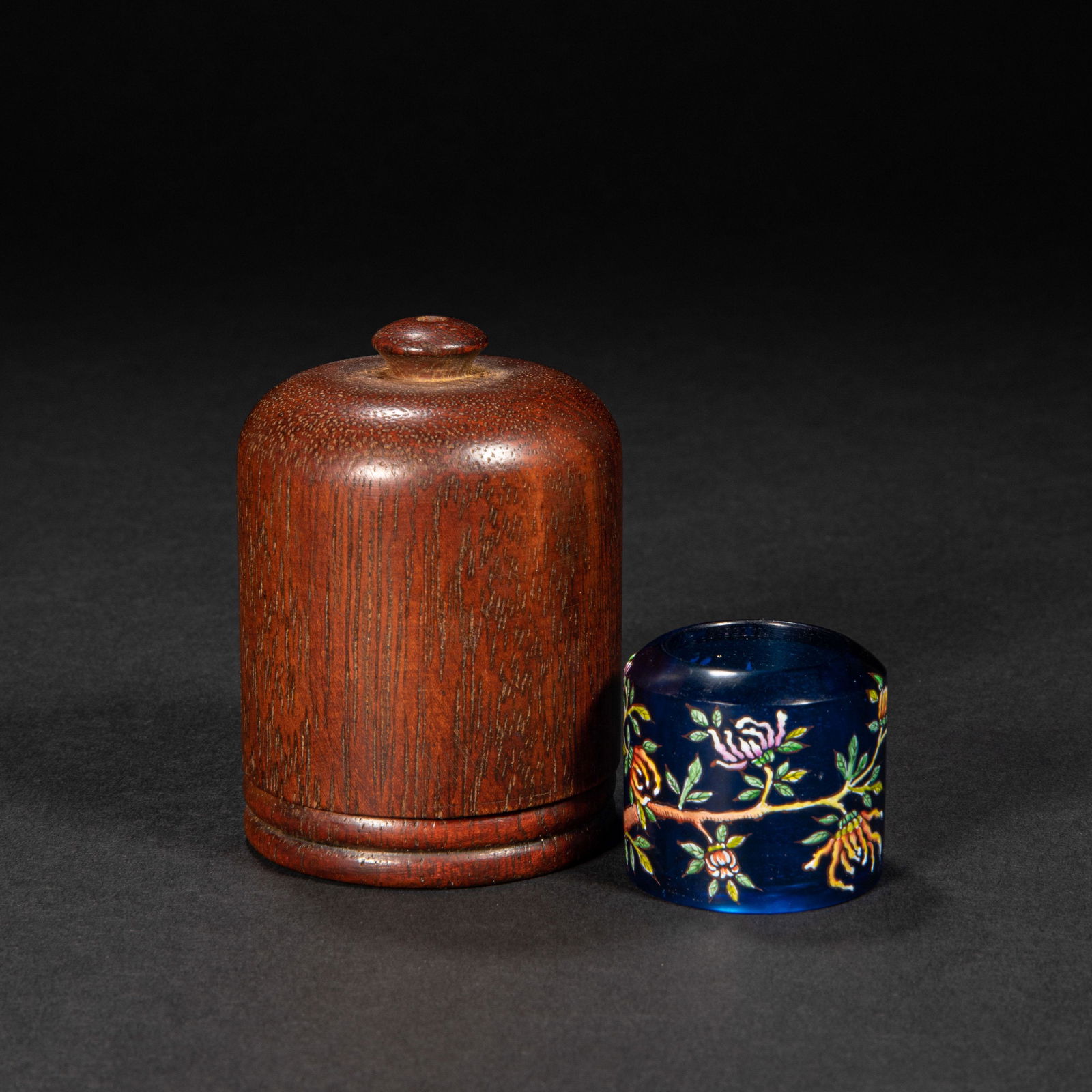 CHINESE GLAZED THUMB RING, QING DYNASTY (1 of 8)