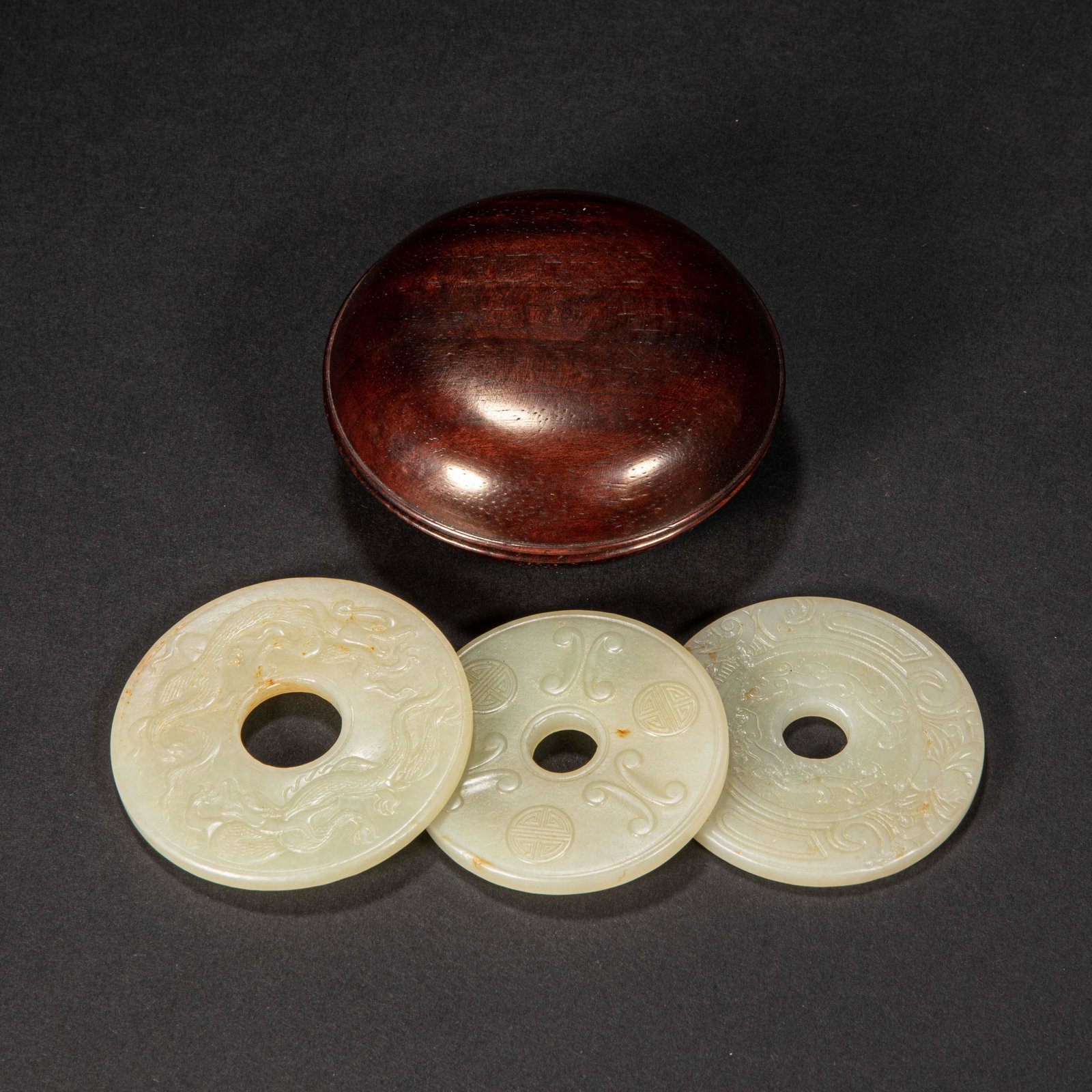 GROUP OF CHINESE HETIAN JADE BI, HAN DYNASTY (1 of 11)