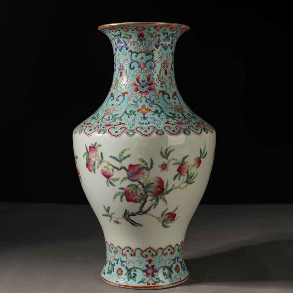 CHINESE PASTEL VASE, QING DYNASTY (1 of 10)