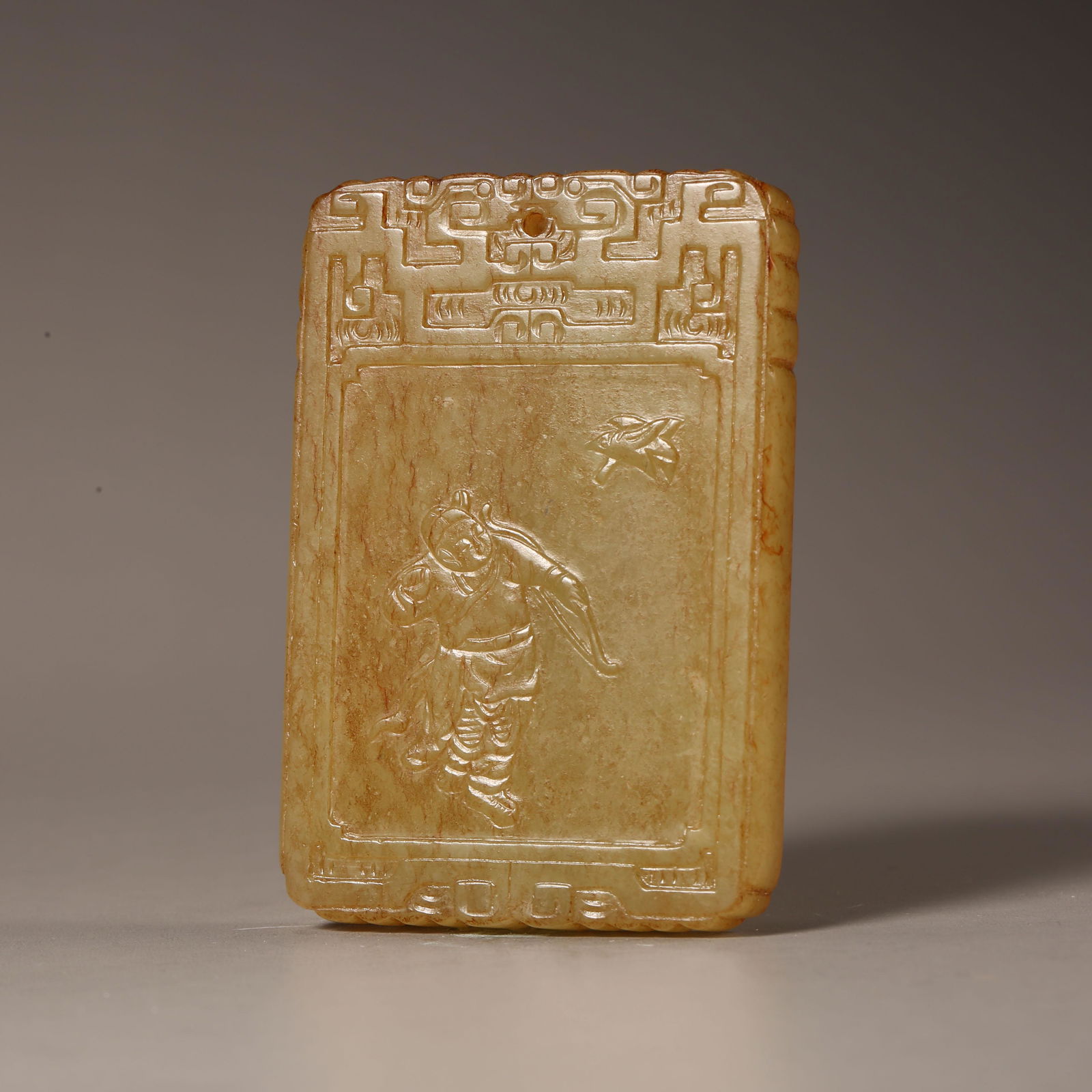 CHINESE HETIAN JADE FIGURE BRAND, QING DYNASTY (1 of 9)