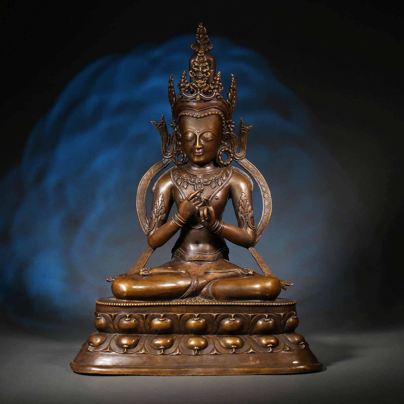 CHINESE BRONZE BUDDHA STATUE, QING DYNASTY (1 of 12)
