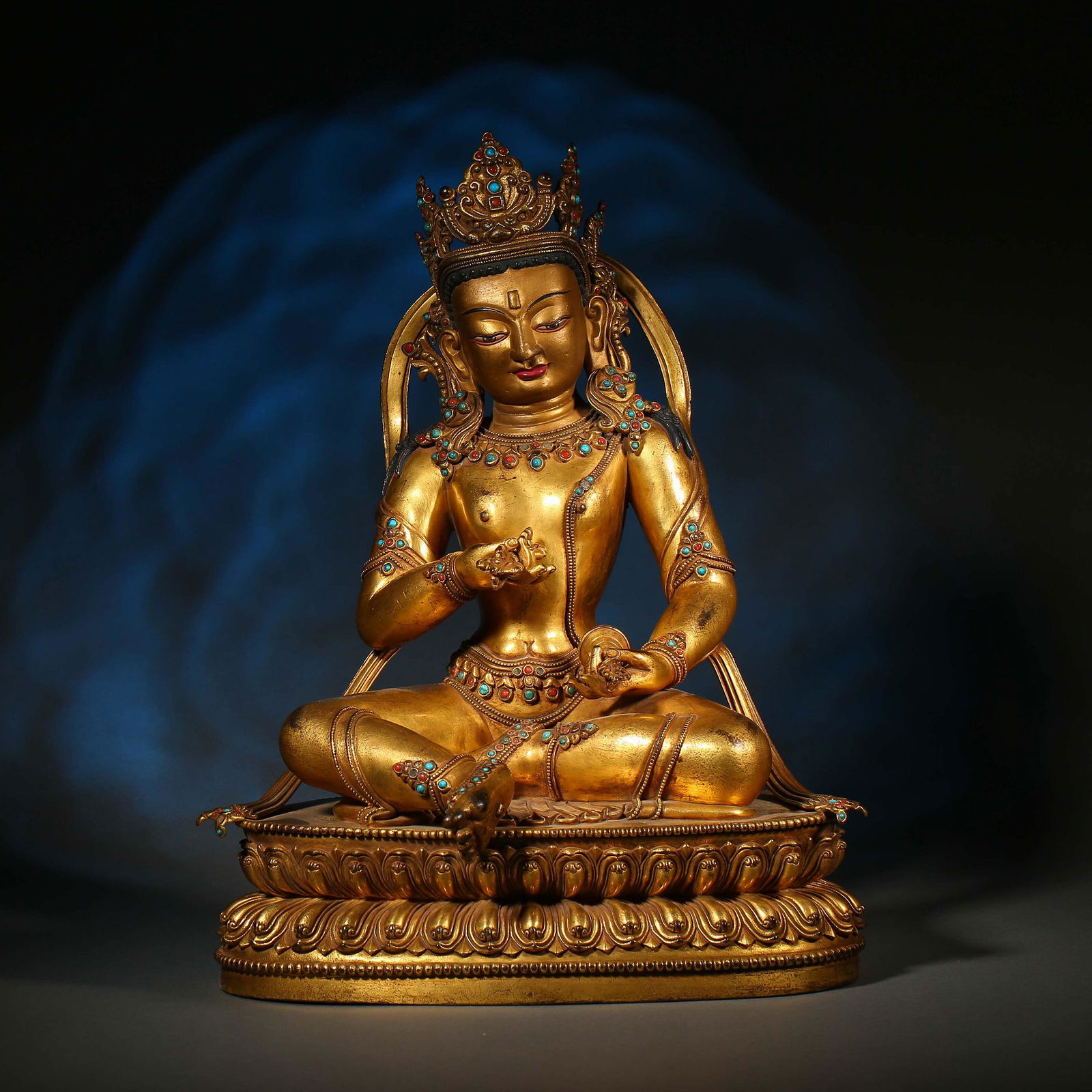 CHINESE QING DYNASTY GILT KING KONG SATUO (1 of 17)