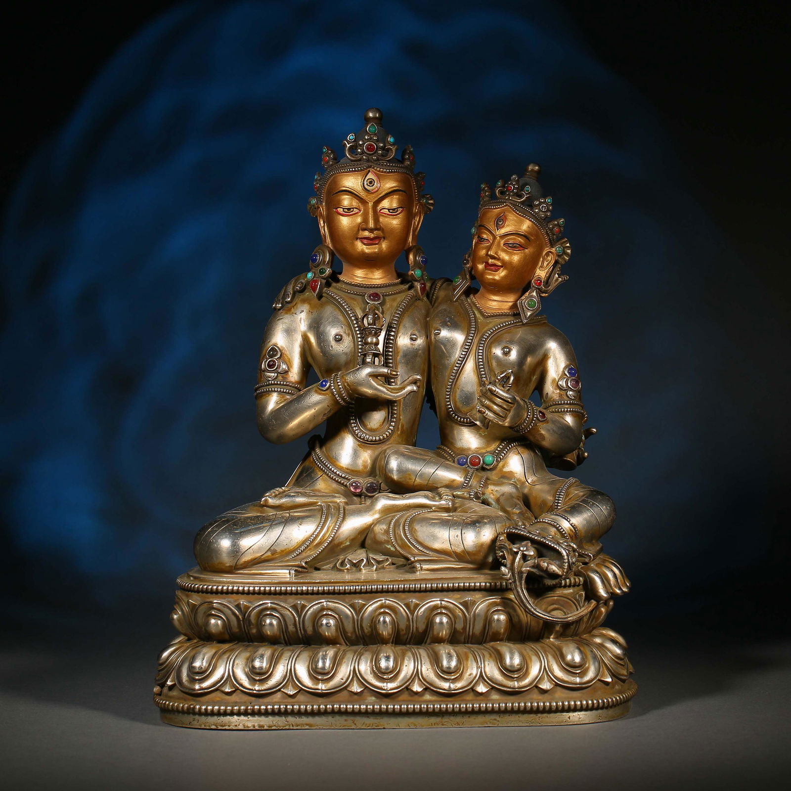 CHINESE QING DYNASTY SILVER DIAMOND BUDDHA MOTHER (1 of 14)