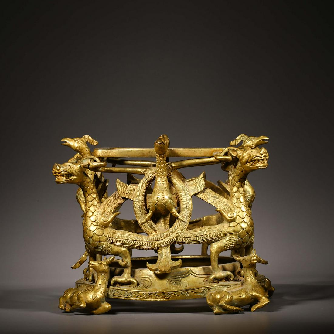 GILT BRONZE DRAGON HEAD (1 of 13)