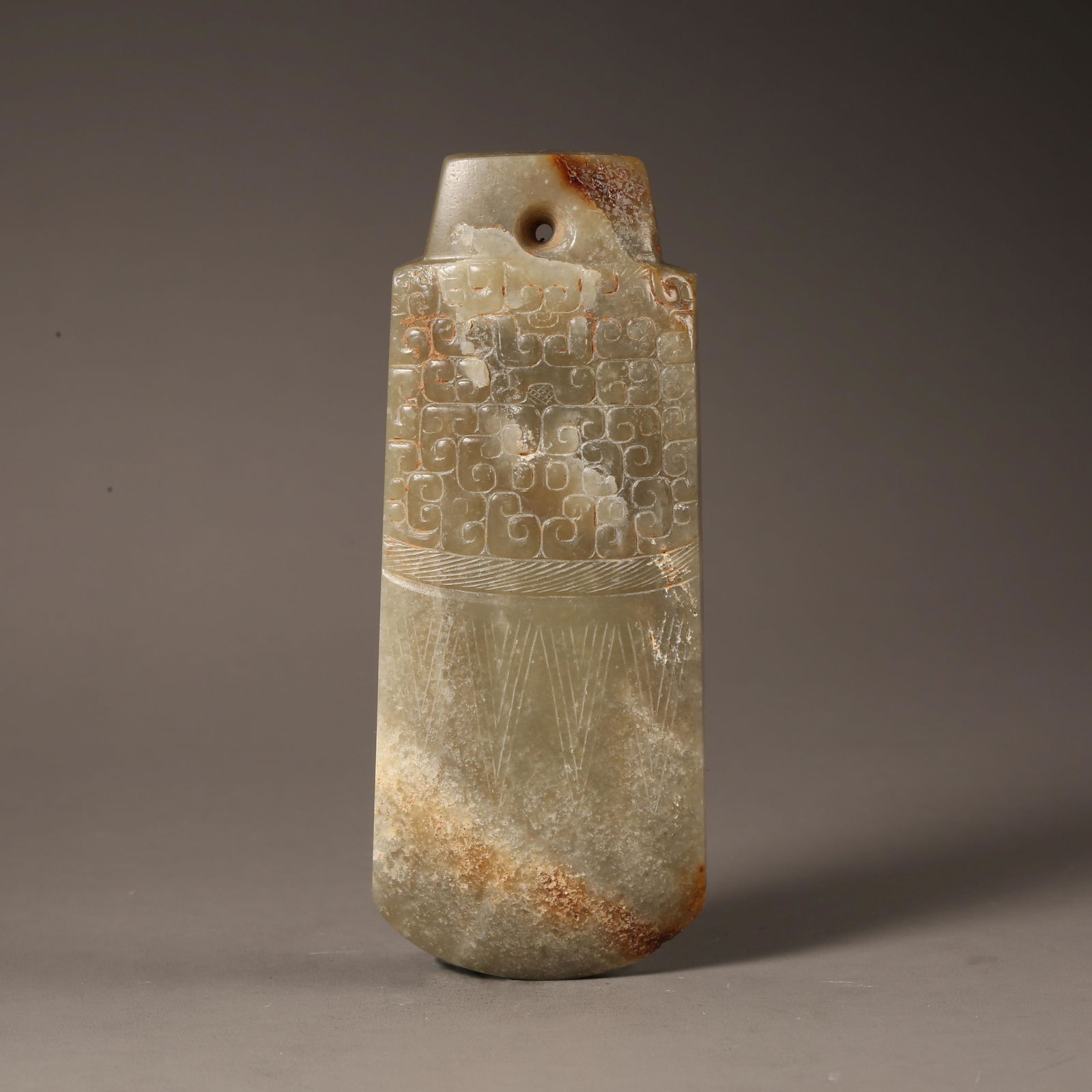 CHINESE HAN DYNASTY HETIAN JADE AXE (1 of 8)