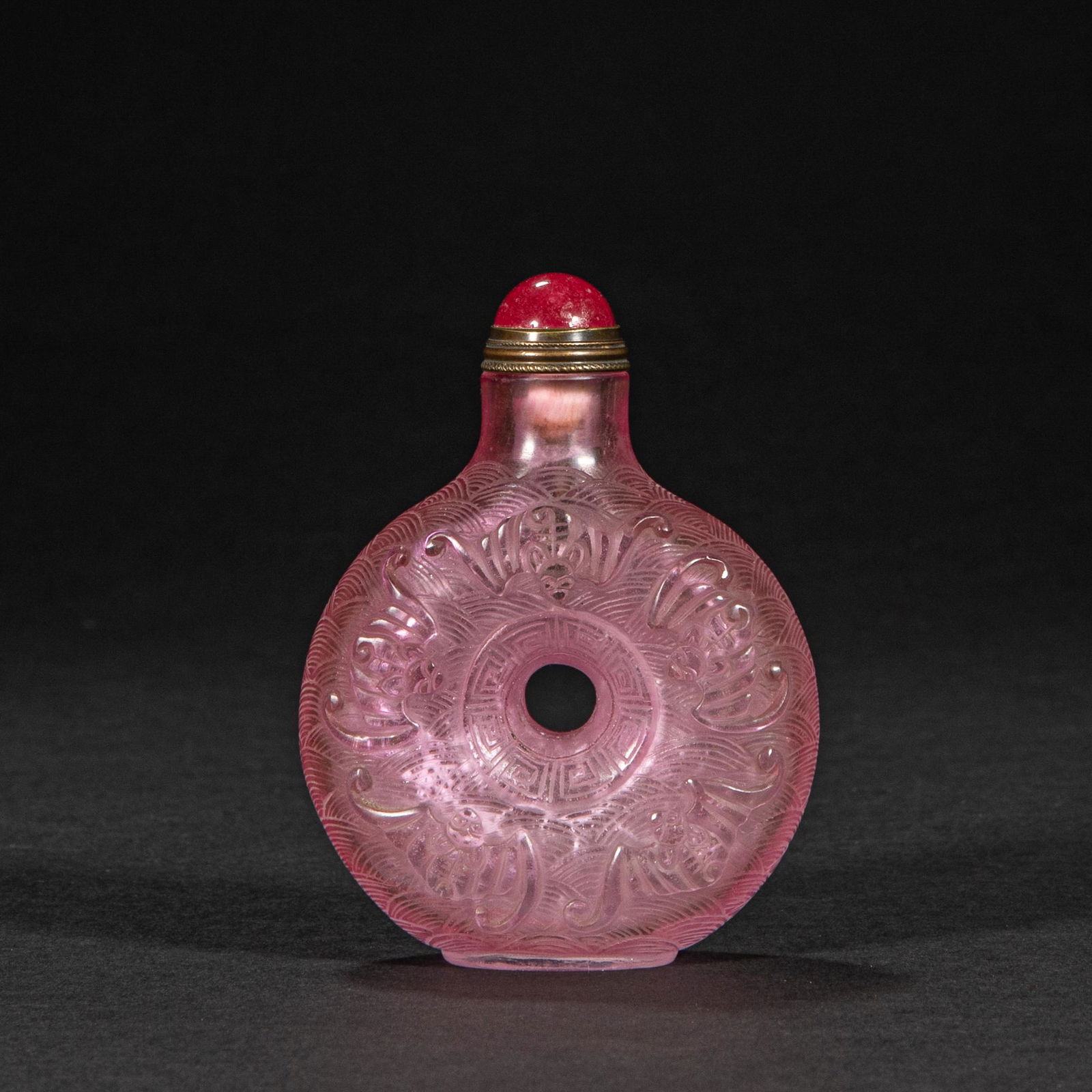 CHINESE GLASS SNUFF BOTTLE, QING DYNASTY (1 of 9)