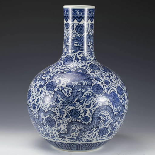 BLUE AND WHITE DRAGON TIANQIUPING Nov 26, 2022 Castle Valley Art