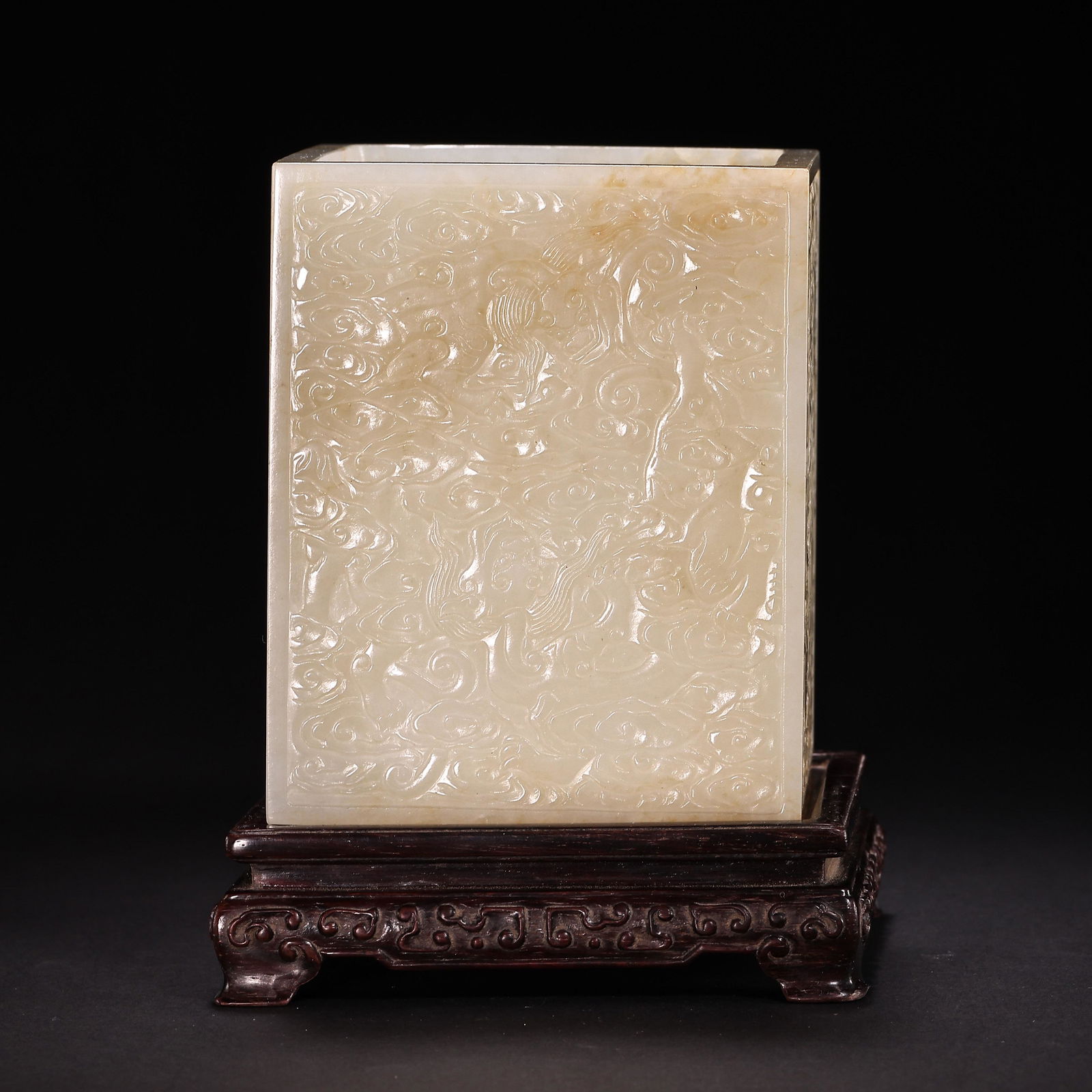CHINESE QING DYNASTY JADE TABLET ORNAMENT (1 of 7)